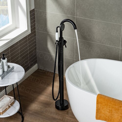 Floor Clawfoot Tub Faucet with Diverter